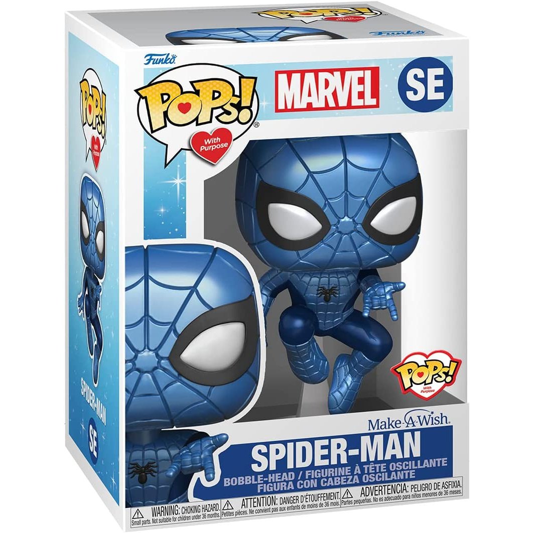 Funko Pop! Marvel: Make A Wish - Spider-Man Metallic Vinyl Figure
