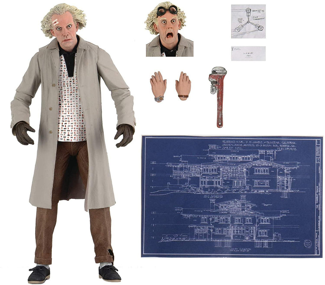 NECA Back to The Future Doc Brown Ultimate Version Action Figure