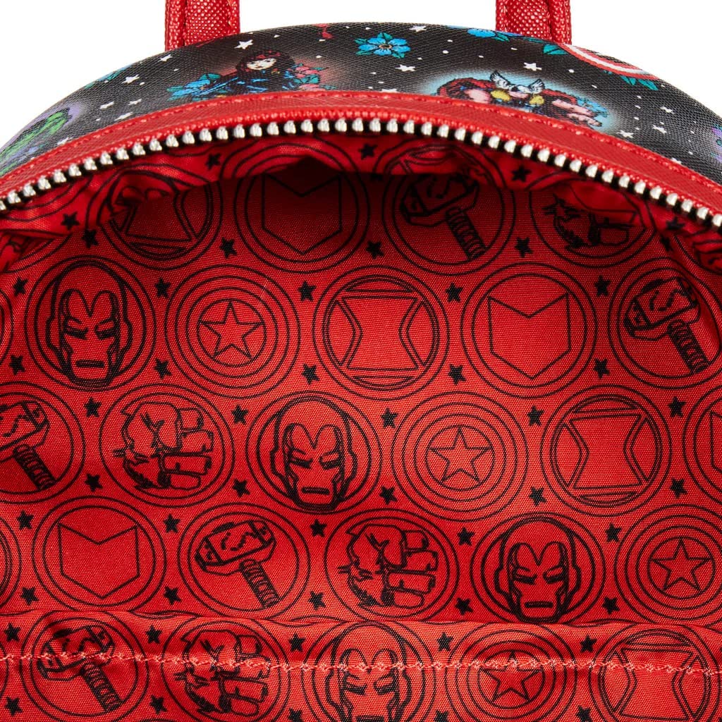 Loungefly Marvel Avengers Tattoo Women Backpack Double Strap Shoulder Bag Purse