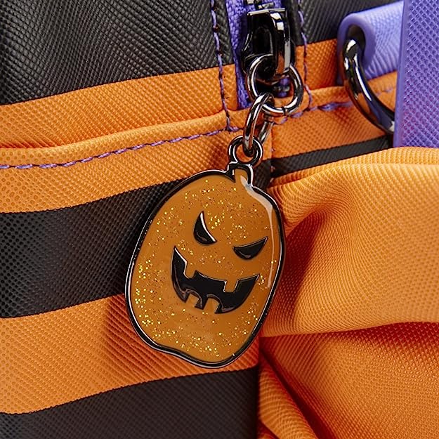 Loungefly Disney Lilo and Stitch Striped Halloween Candy Wrapper Crossbody Bag Purse