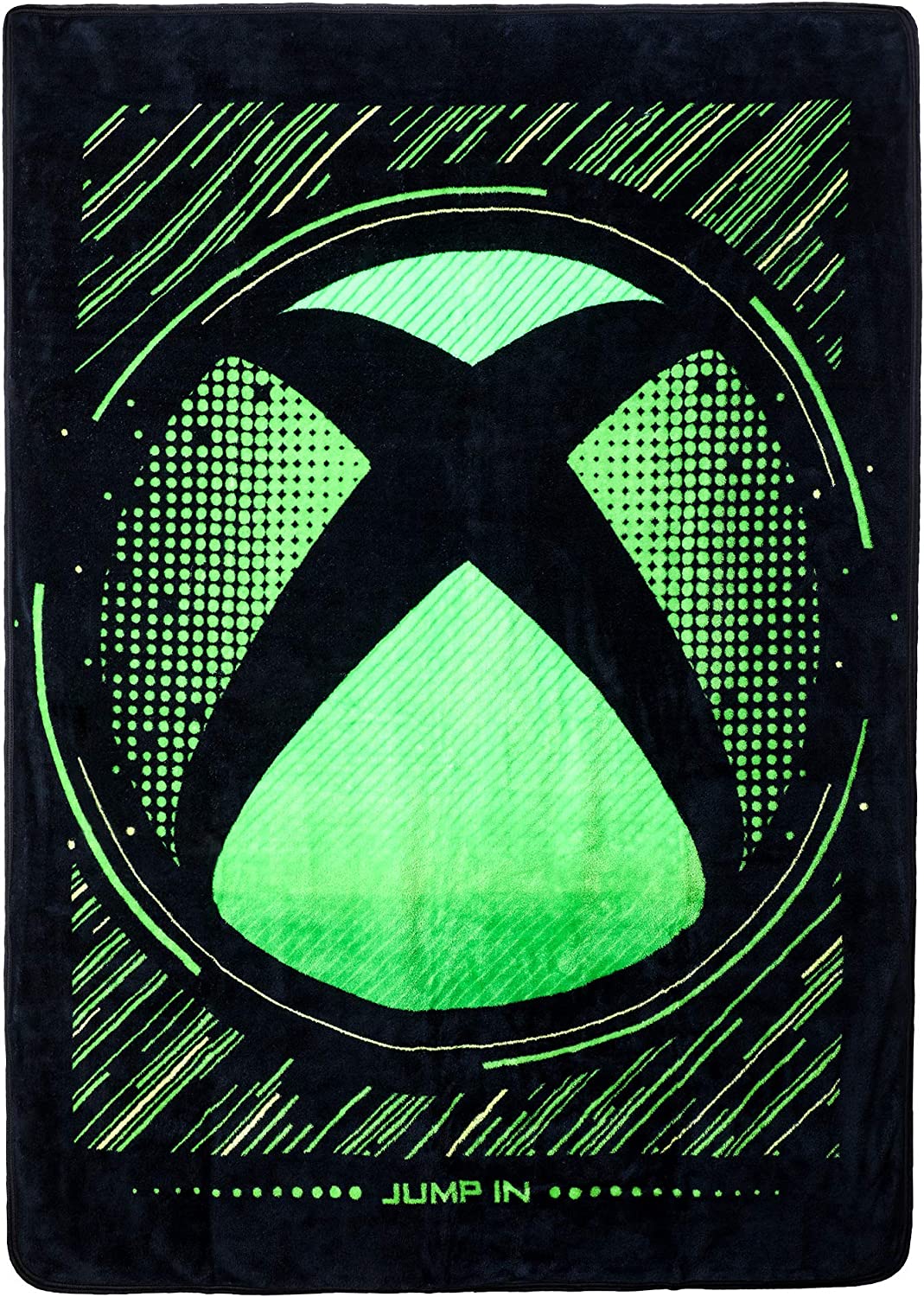 XBOX Logo Gamer Digital Fleece Throw Blanket 45in By 60in