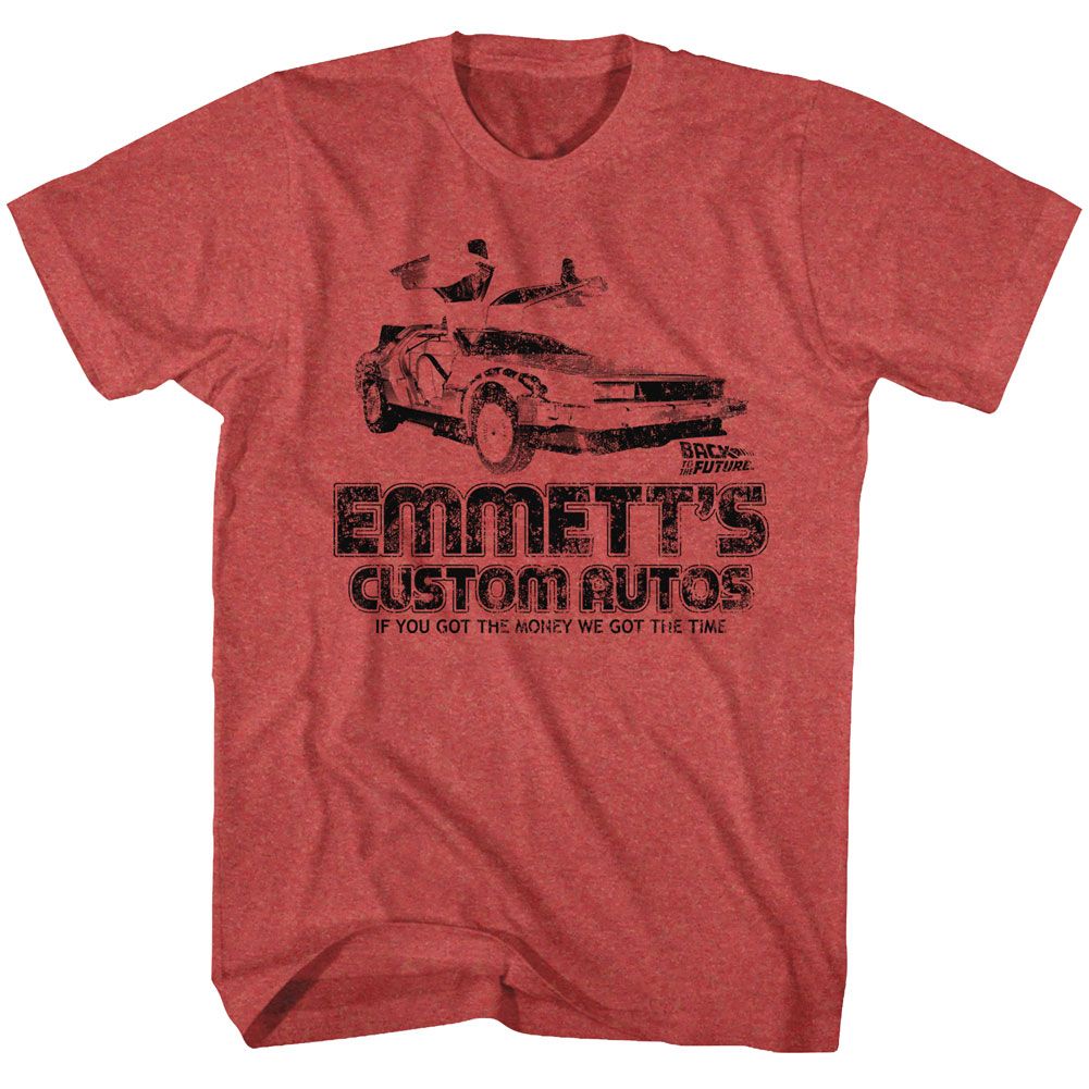 Back To The Future Emmett's Autos Adult T-Shirt