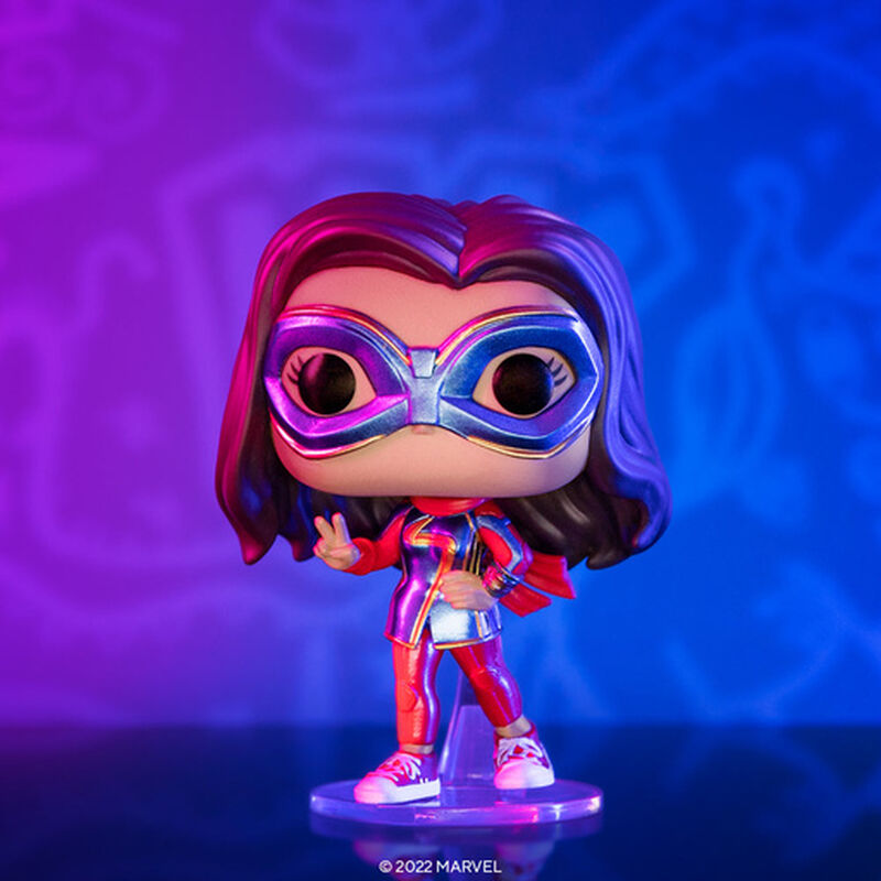 Funko Pop! Marvel Studios: Ms Marvel - Ms. Marvel With Peace Sign Exclusive