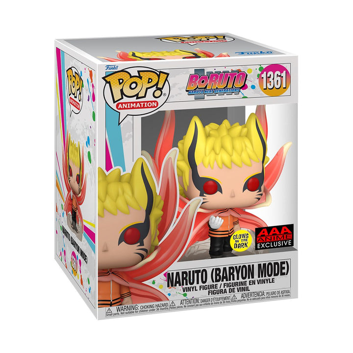 Funko Super Pop! Boruto: Naruto Next Generations - Naruto Baryon Mode 6-inch Glow-in-the-Dark AAA Anime Exclusive
