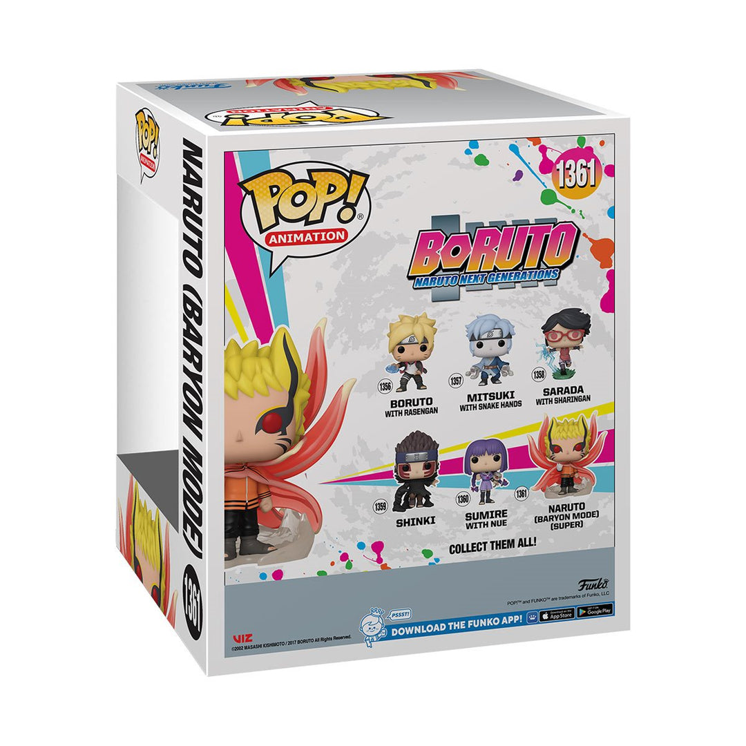 Funko Super Pop! Boruto: Naruto Next Generations - Naruto Baryon Mode 6-inch Glow-in-the-Dark AAA Anime Exclusive