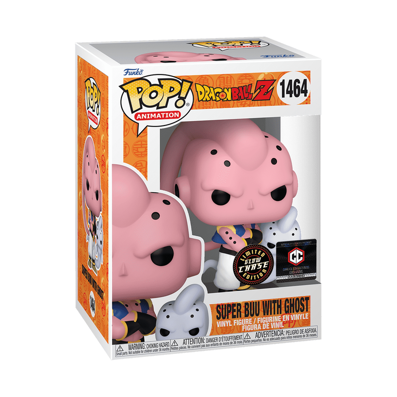 Funko Pop! Animation: Dragon Ball Z - Super Buu with Ghost Glow-in-the-dark Chase Chalice Collectibles Exclusive