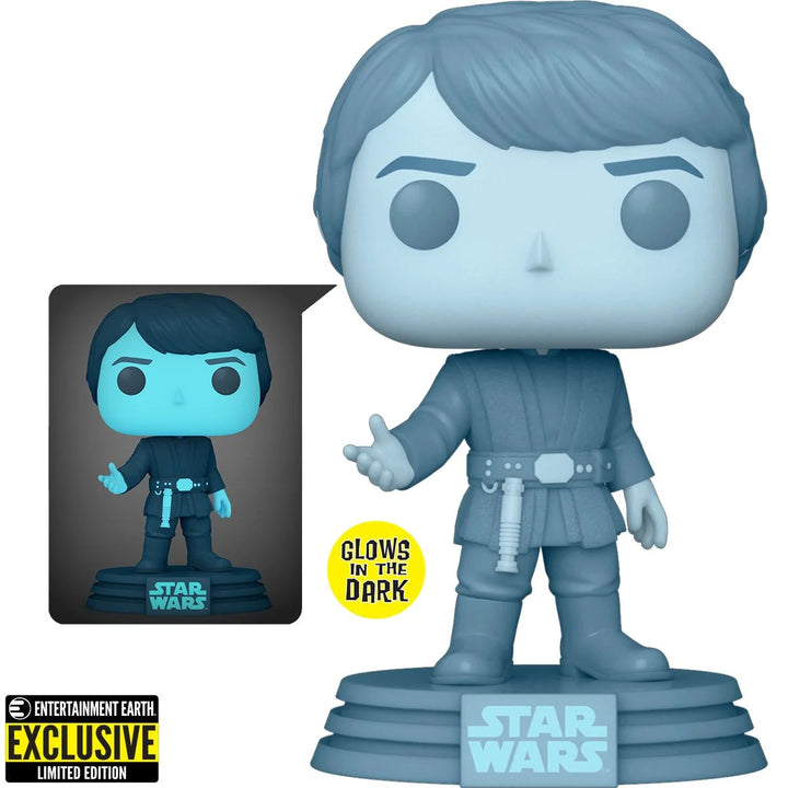 Funko Pop! Star Wars Return of the Jedi 40th - Holographic Luke Skywalker Glow-in-the-Dark Entertainment Earth Exclusive