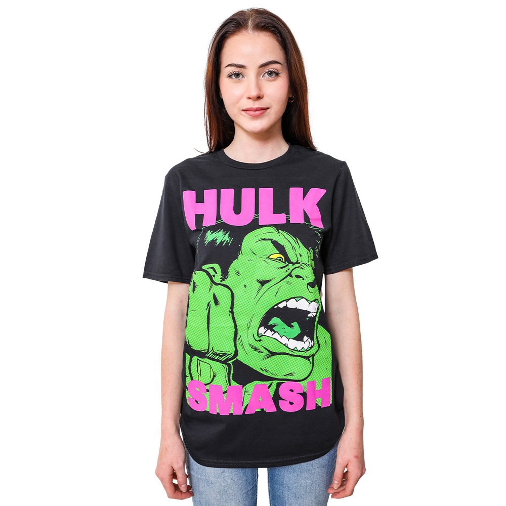 Marvel Comics Hulk Halftone Face Adult Unisex Fitted T-Shirt