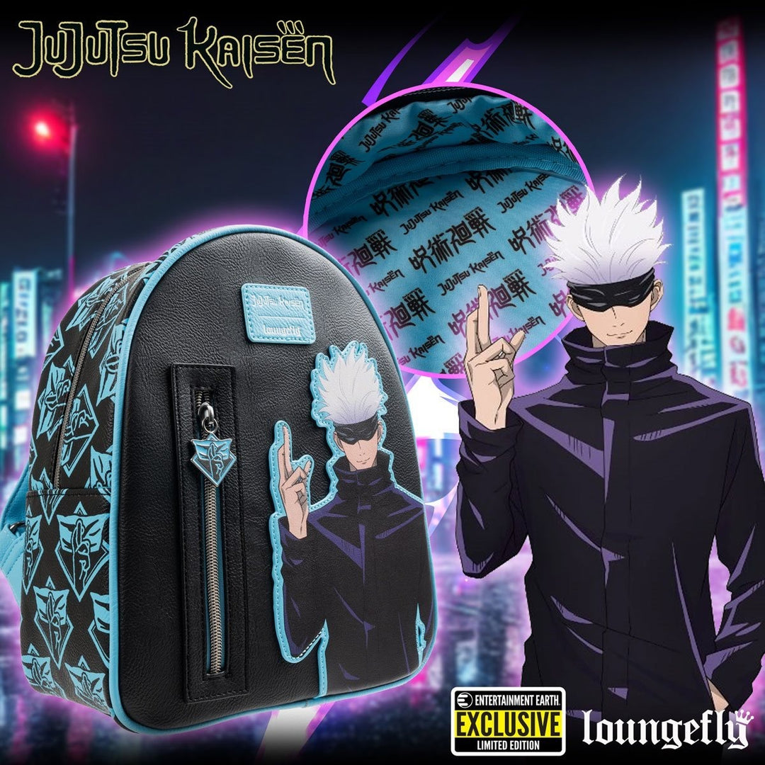 Loungefly Jujutsu Kaisen Gojo Mini Backpack Entertainment Earth Exclusive