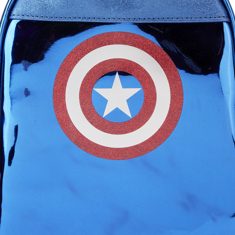Loungefly Captain Marvel Classic Cosplay Metallic Mini Backpack - Merchoid