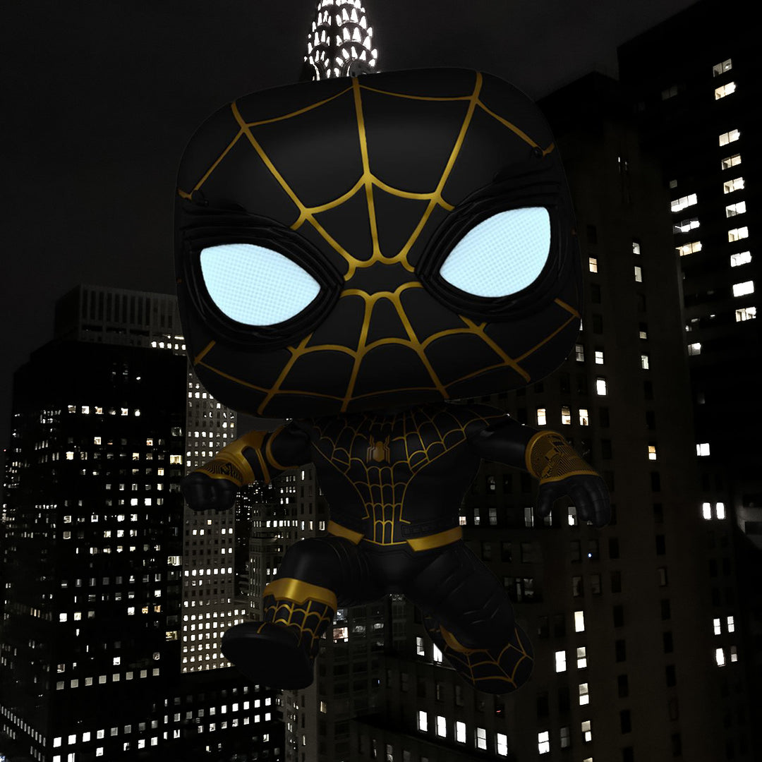 Spider-Man NWH Unmasked Black Suit Pop! Figure AAA Anime Ex. – FunkoBros