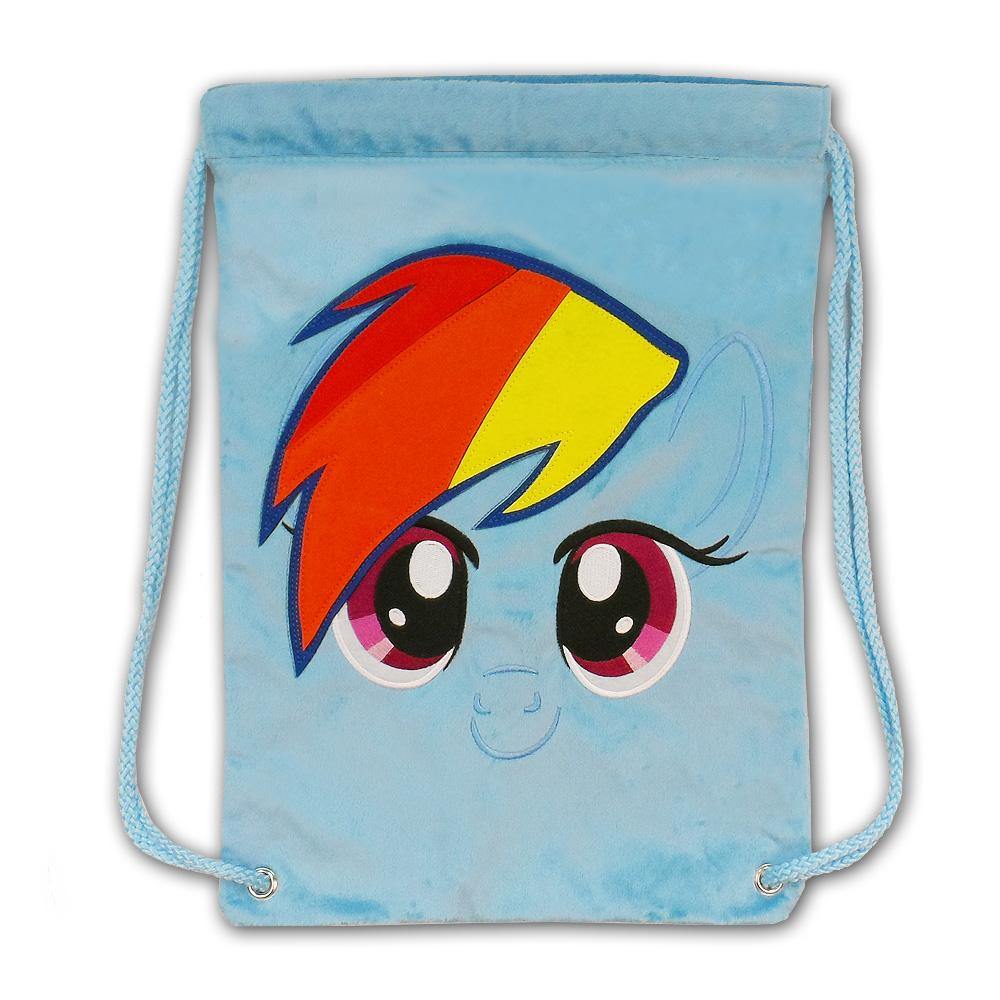 My Little Pony Rainbow Dash Character Face Mlp Drawstring Sling Bag