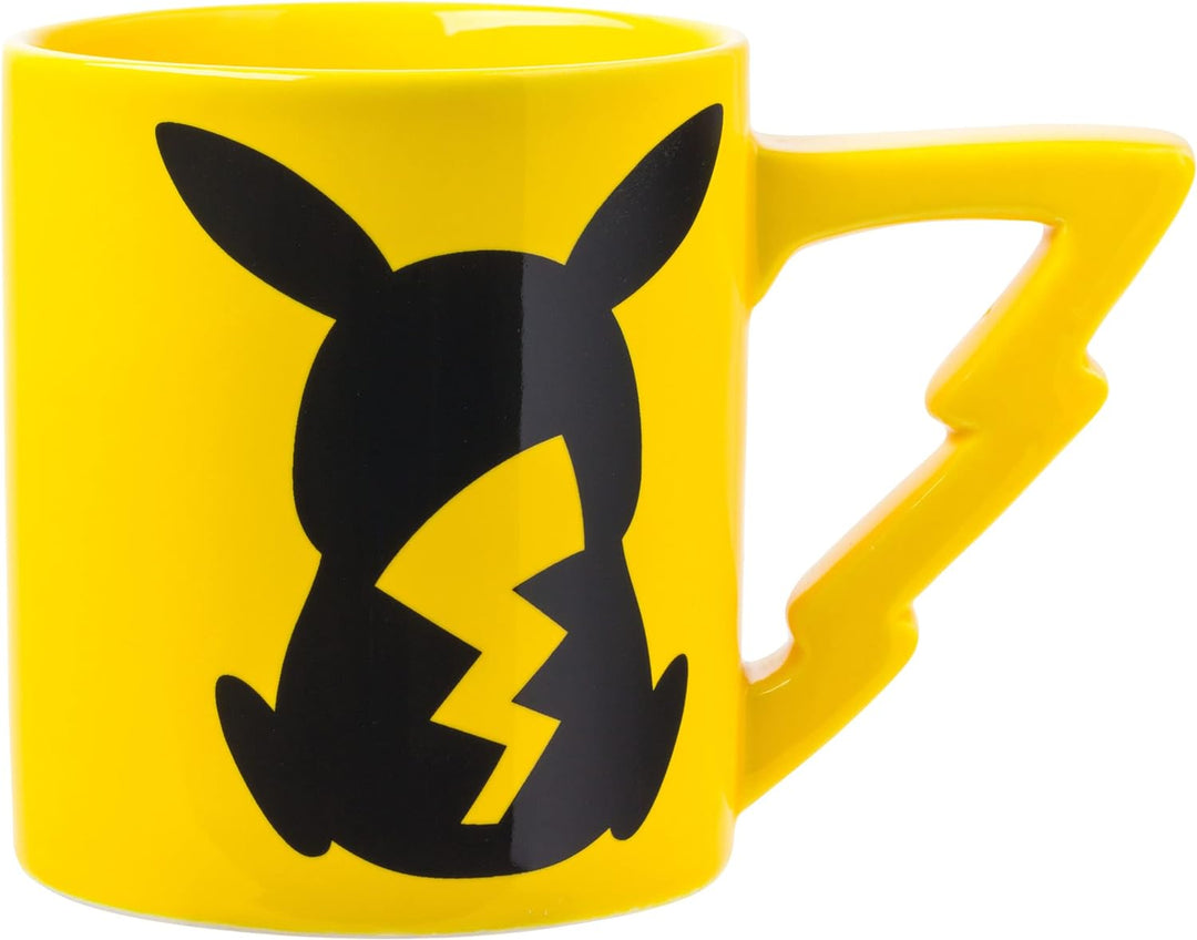 Pokemon Pikachu with Lightening Bolt Sculpted Handle Ceramic Mug Microwave Safe 20-Ounces