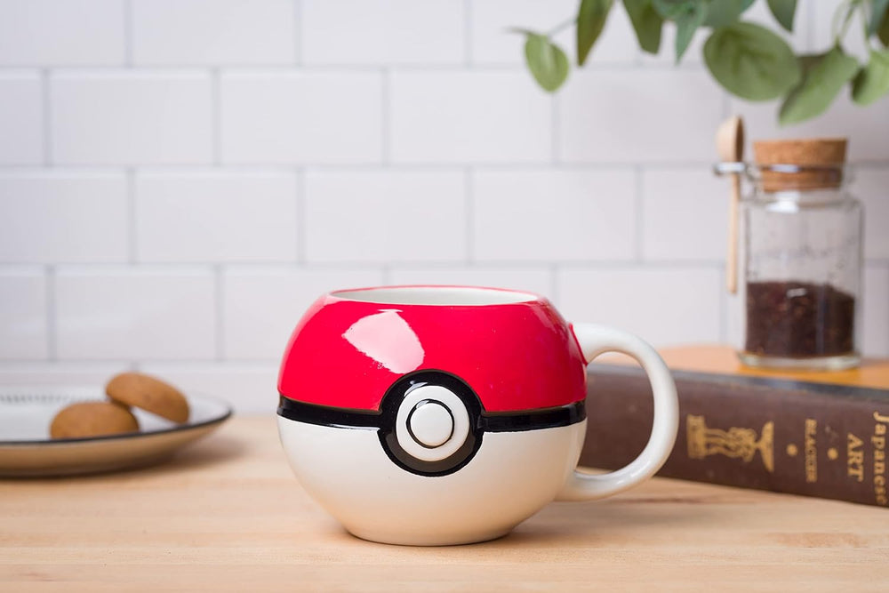 Pokemon Pokeball Ceramic 3D Sculpted Mug Microwave Safe 20 Ounces