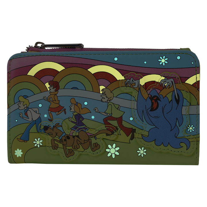 Loungefly Scooby-Doo Psychedelic Monster Chase Glow Flap Wallet