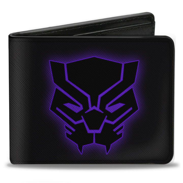 Black Panther Icon Outline Marvel Avengers Bi-Fold Wallet