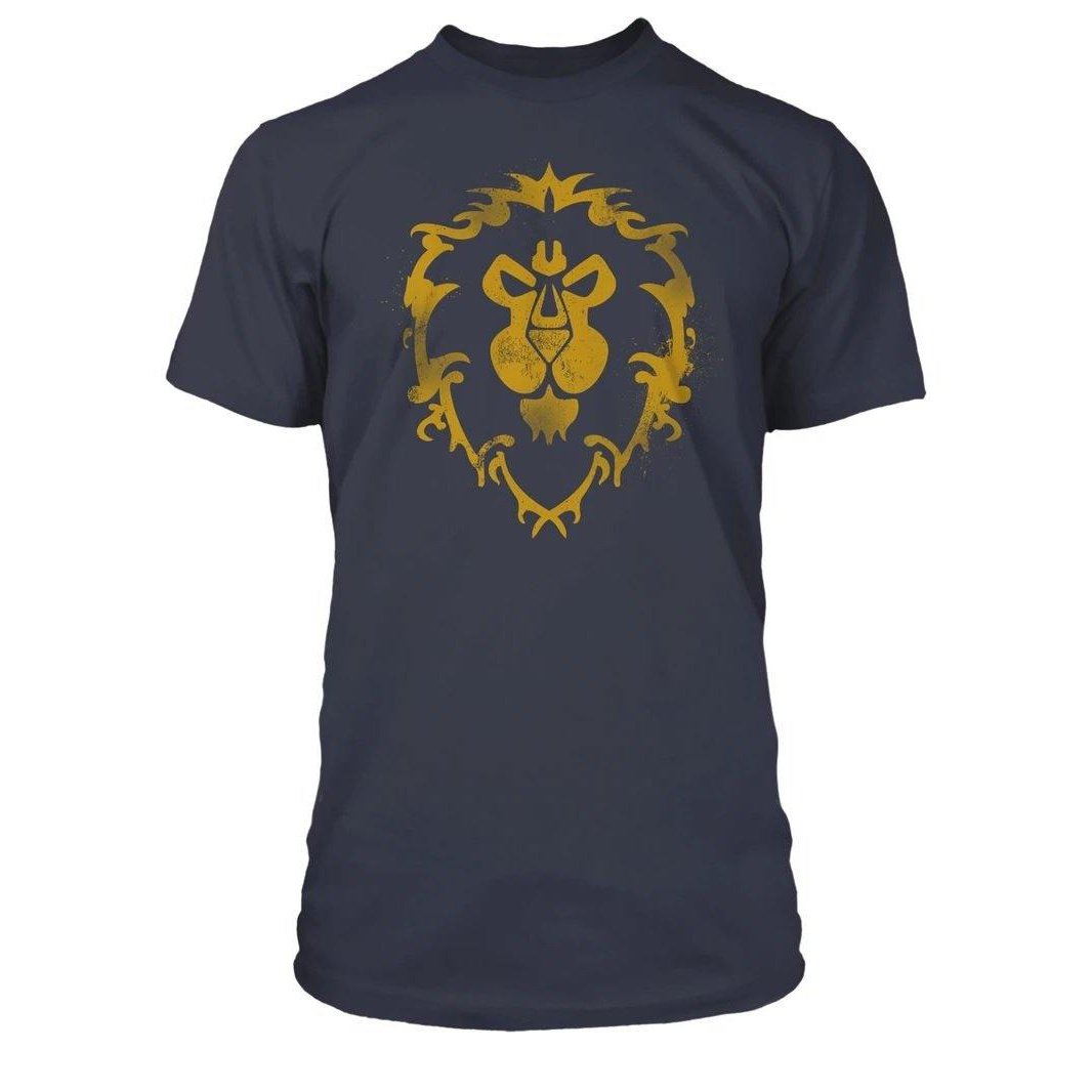 World Of Warcraft Cracked Alliance Logo Offcially Licesned Adult T Shirt