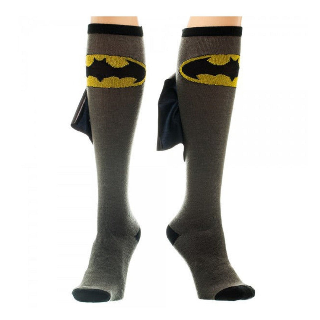 Batman Logo Symbol DC Comics Knee High Socks With Cape