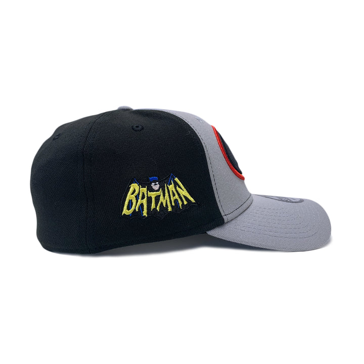 New Era 39THIRTY DC Comics Batman Symbol Gray & Black Fitted Hat