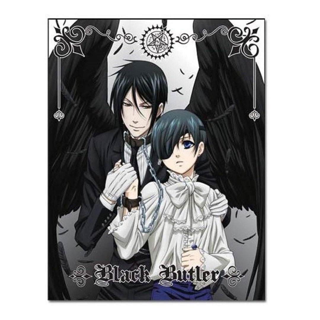 Black Butler - Sebastian and Ciel Black Wings Anime Throw Blanket