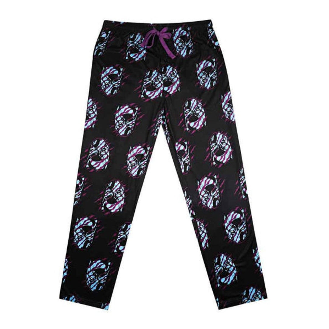 Black Panther Claw and Mask Symbol Marvel Adult Unisex Pajama Sleep Pants