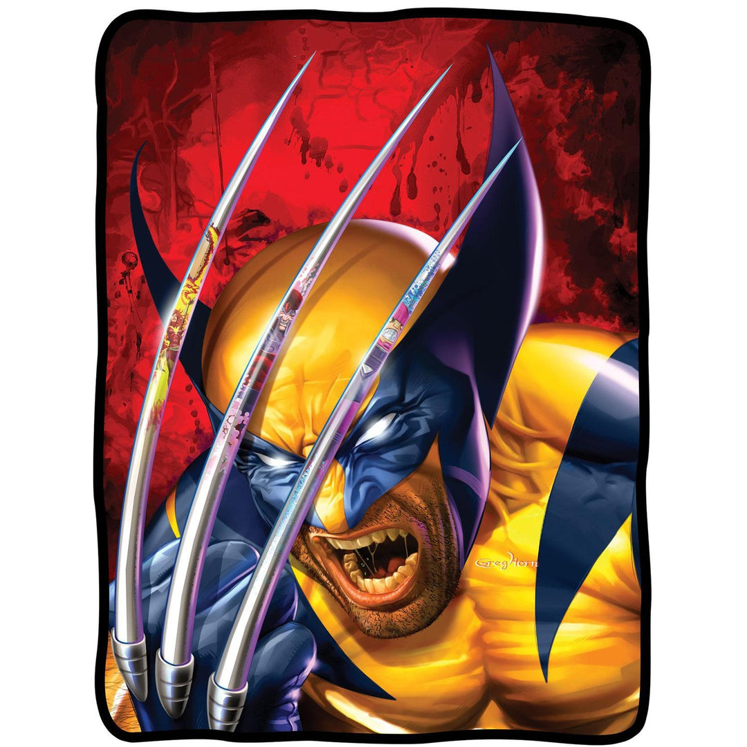 X-Men Wolverine Claw by Greg Horn Marvel Fleece Throw Soft Lightweight Blanket 45x60 Inches