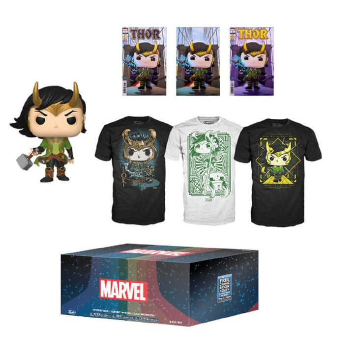 FCBD 2020 Funko PX Marvel Loki Exclusive Pop and Shirt Mystery Box