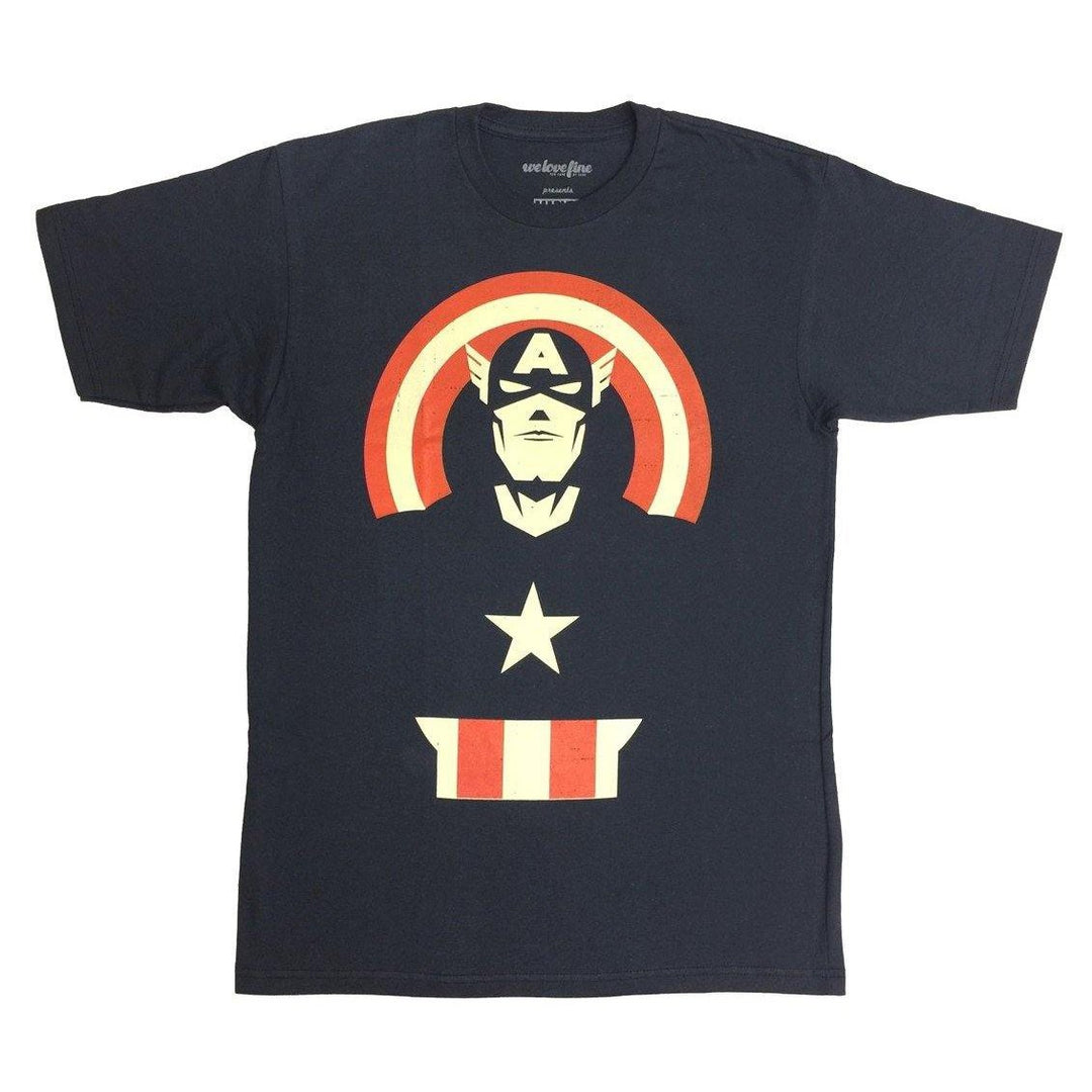 Captain America Minimal Marvel Comics Adult T-Shirt
