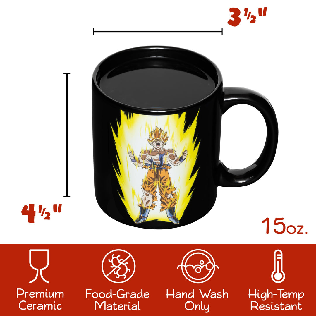 Dragon Ball Z Super Saiyan Goku 16 oz. Heat Reactive Ceramic Coffee Mug
