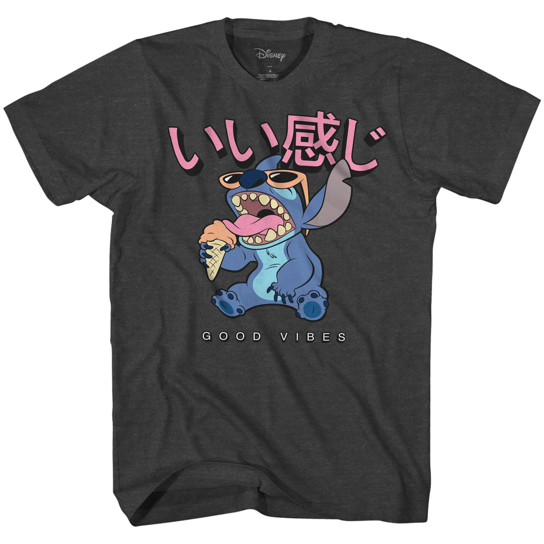 Disney Lilo And Stitch Good Vibes Ice Cream Adult T-Shirt
