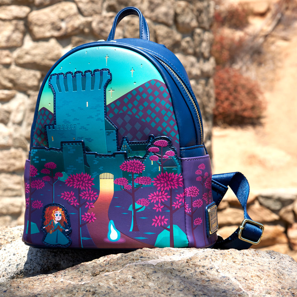 Loungefly Disney Brave Princess Merida Castle Mini Backpack Womens Shoulder Bag Purse