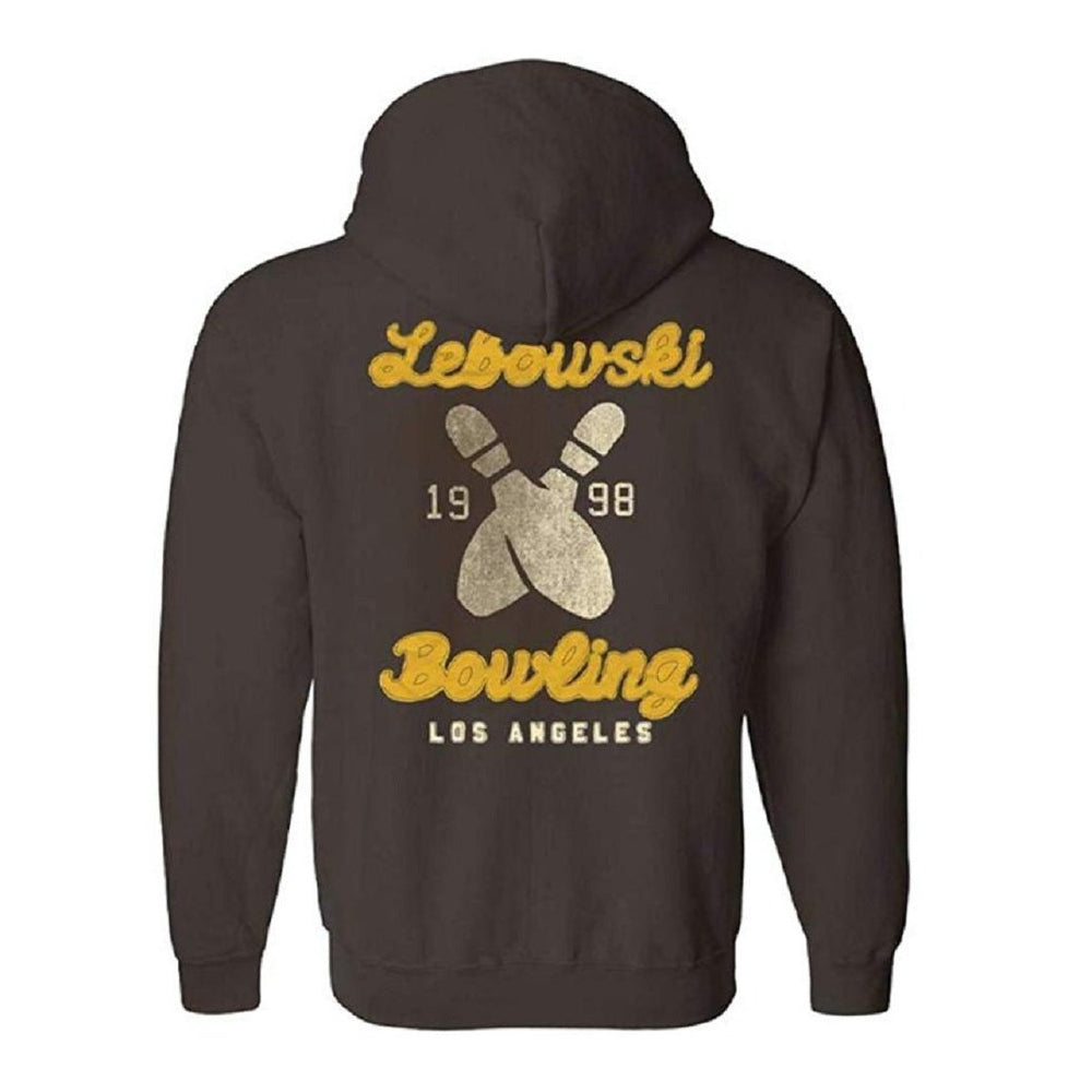 Big Lebowski Adult Unisex Bowling Zip Full Zip Fleece Hoodie