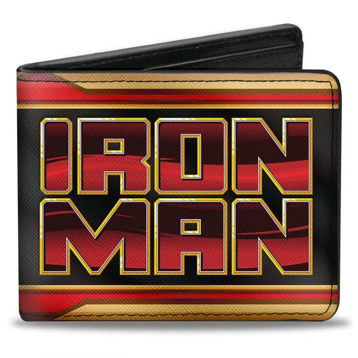 Iron Man Text Arc Reactor Marvel BI Fold Wallet