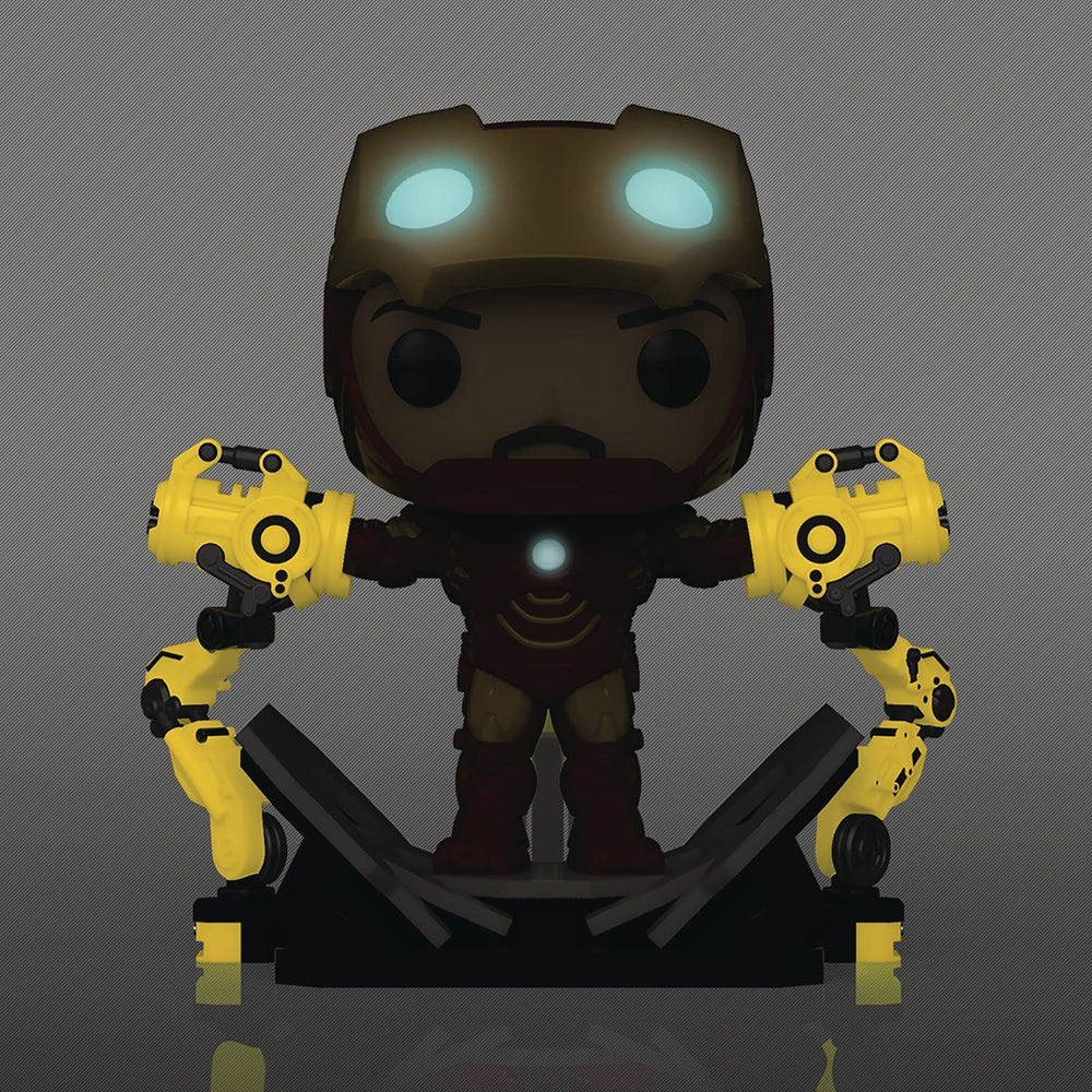 Funko Pop! Iron Man 2 MKIV with Gantry Glow - in - The - Dark Deluxe Vinyl Figure - Fundom