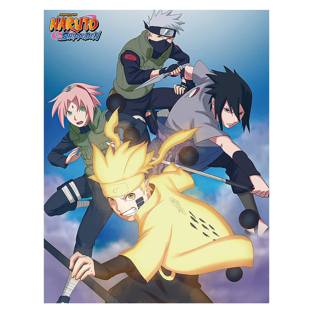 Naruto Shippuden - Group Shine Sublimation Throw Blanket 46in By 60in Great Eastern Entertainment