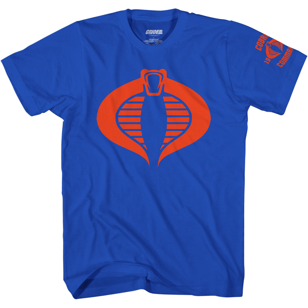 G.I. Joe Cobra Army Logo 1982 Blue Adult T Shirt