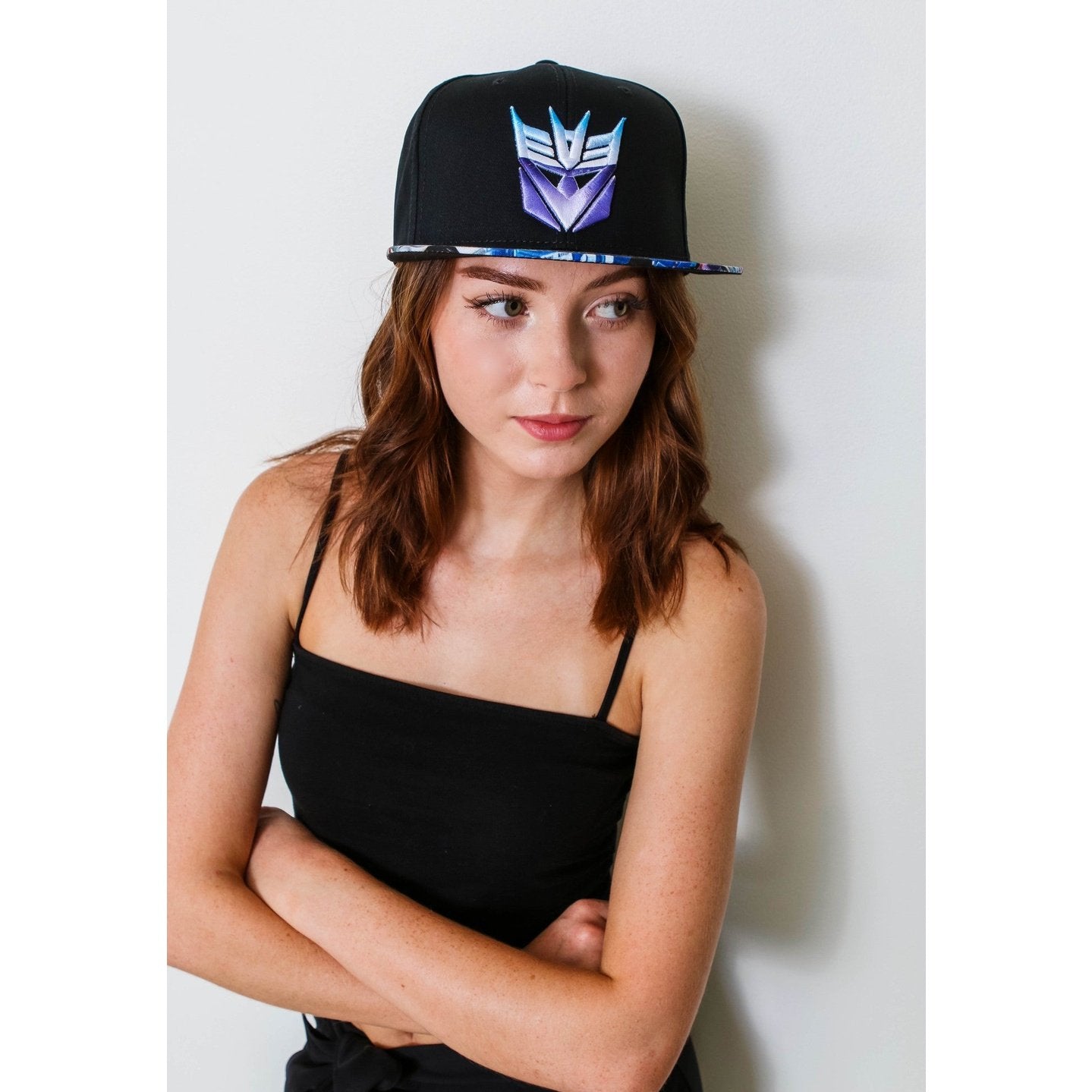 Transformers Decepticons Color Shield 80's Cartoon Black Snapback