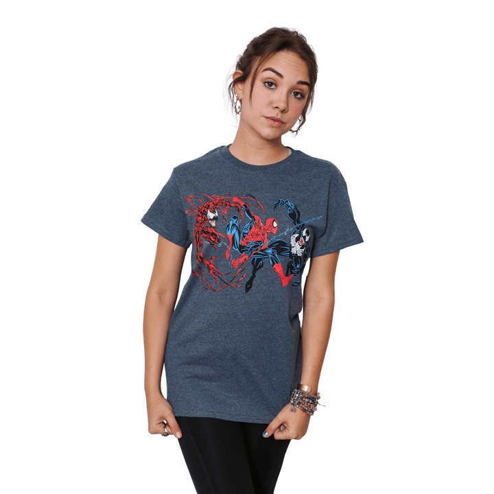Spider-Man Vs The Symbiotes Marvel Comics Adult T Shirt