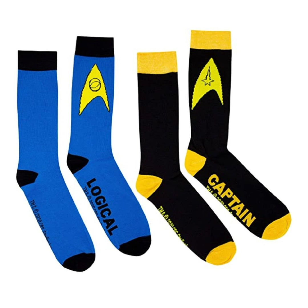 Star Trek Logical Captain 2-Pack Crew Socks