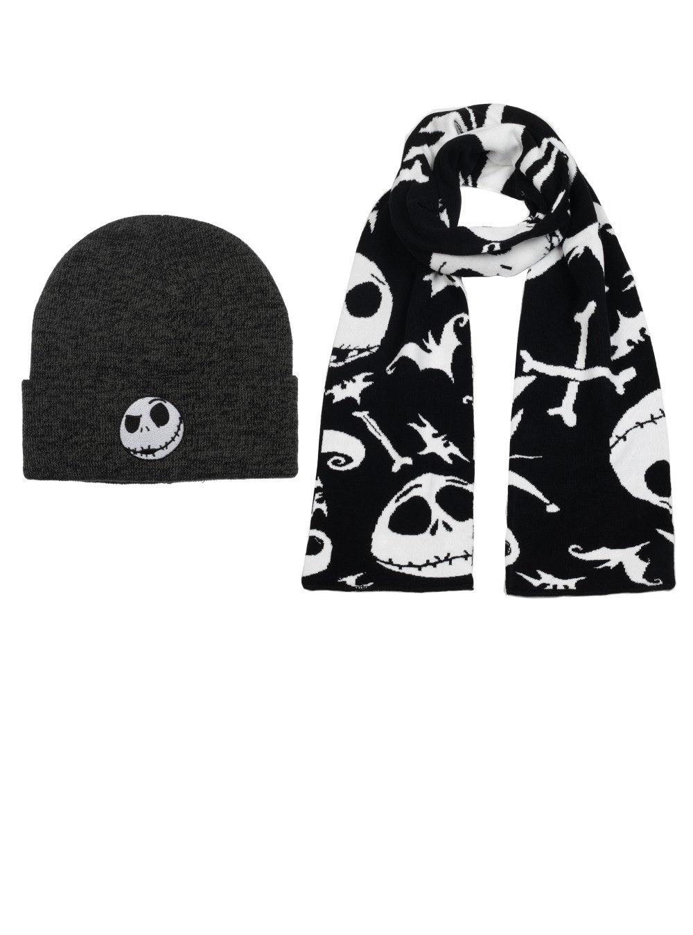 The Nightmare Before Christmas Jack Skellington Winter Hat and Scarf Fan Combo