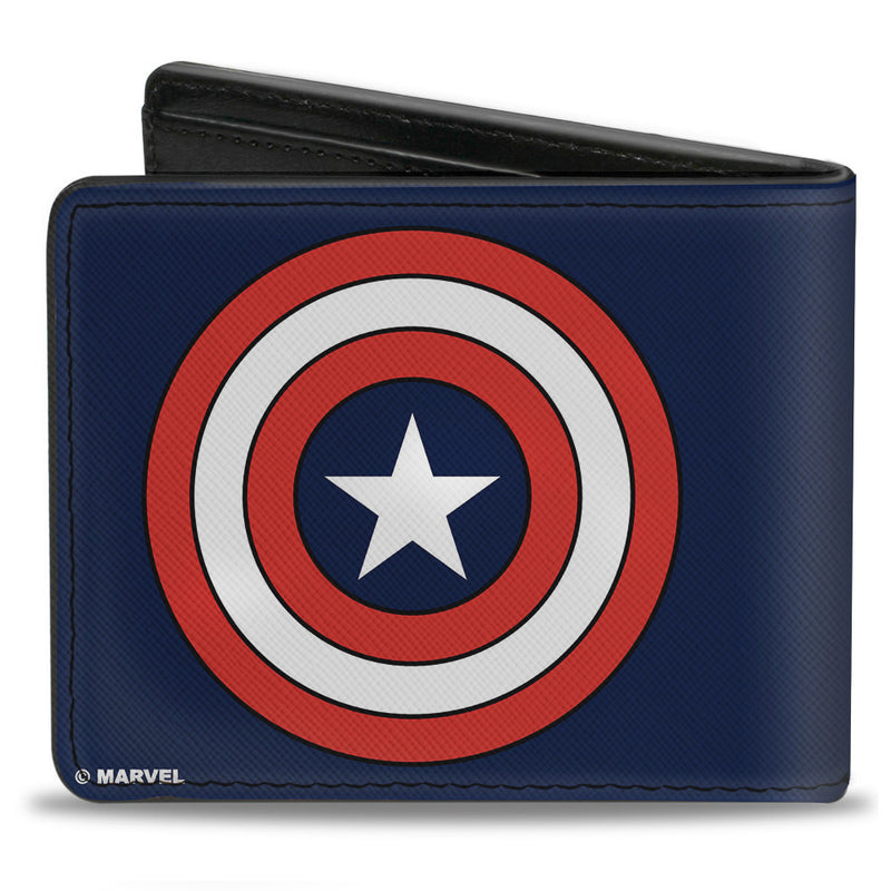 Captain America Shield Symbol Marvel Comics Adult Bi-Fold Wallet