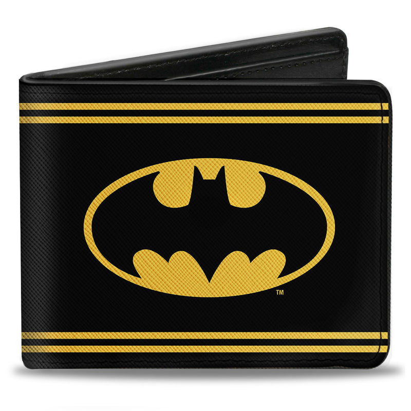 Batman Shield Double Stripe DC Comics Adult Bi-Fold Wallet