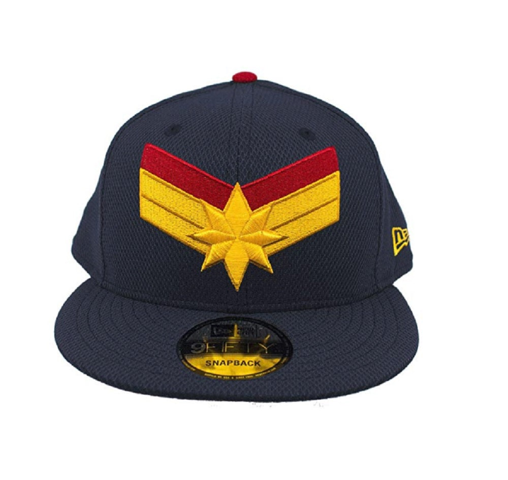 Captain Marvel Navy Scarlet Marvel Comics New Era 9Fifty Snapback Cap Hat