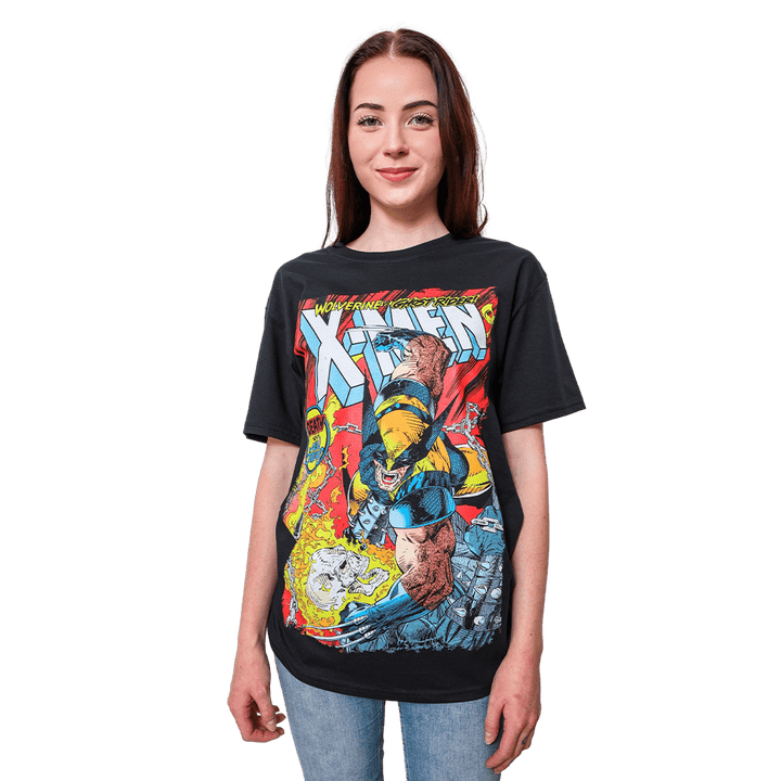 Marvel Comics X - Men Battle Royale: Wolverine vs Ghost Rider Adult T-Shirt - Fundom