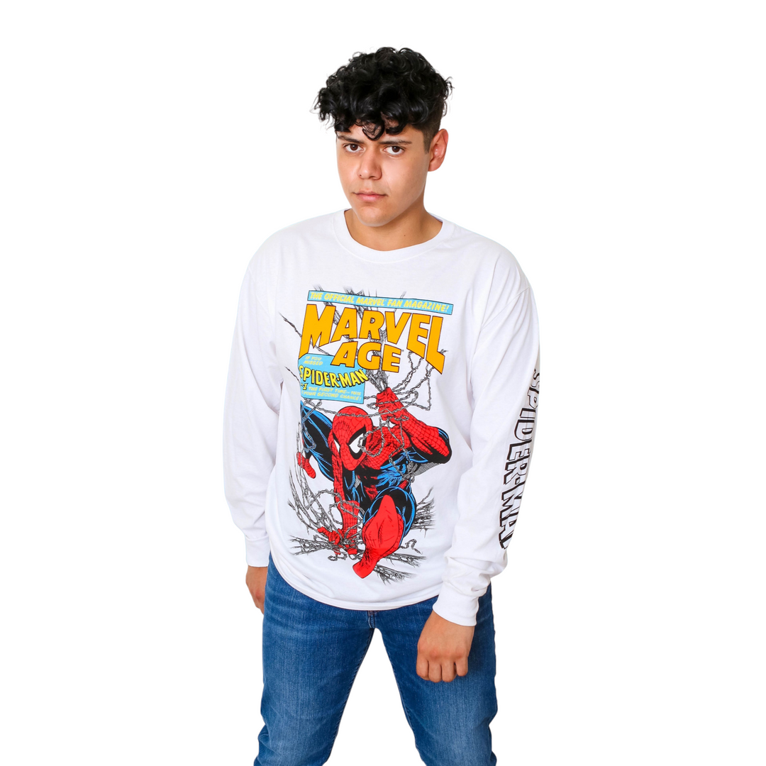 Spider-Man 90's Marvel Age Marvel Adult Long Sleeve T Shirt