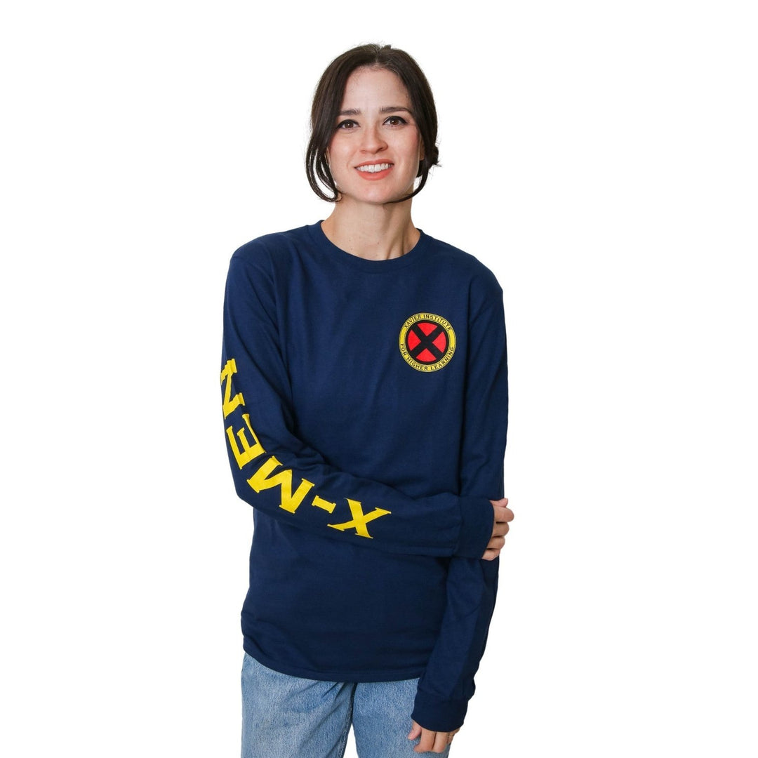 X-Men Xavier Institute Flight School Blackbird Marvel Long Sleeve T Shirt
