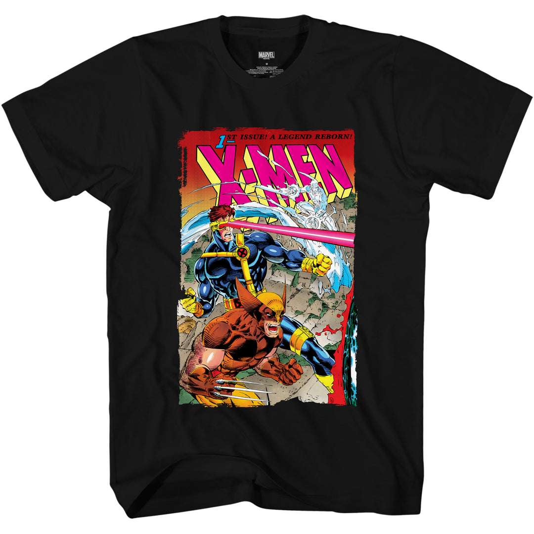 Marvel Comics X-Men 1st Issue Wolverine, Cyclops, and Ice Man Adult T-Shirt