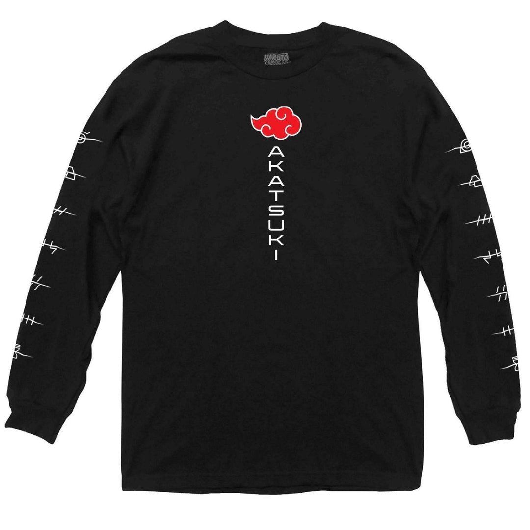 Naruto Shippuden Akatsuki Anti Village Symbols Cloud Anime Adult Unisex Long Sleeve T-Shirt - Fundom