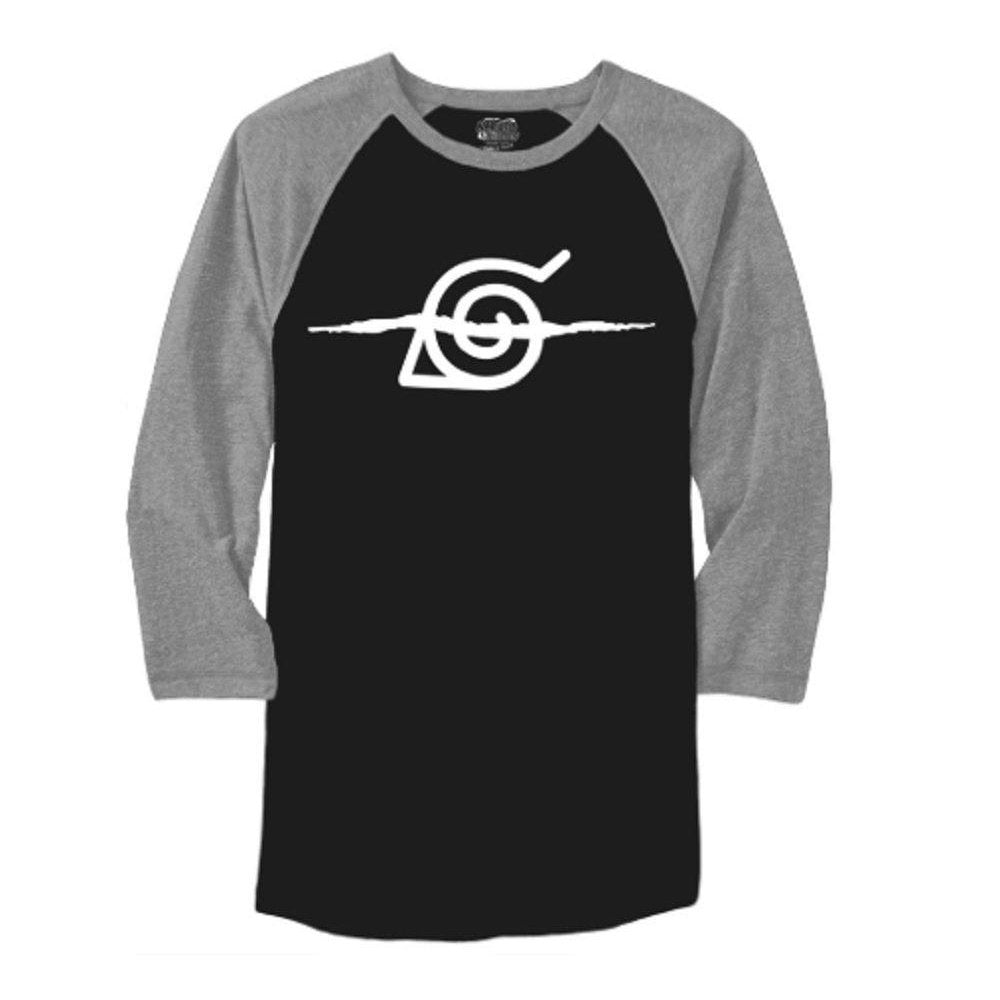 Naruto Shippuden Anti Leaf Symbol Adult Baseball Raglan Shirt - Fundom