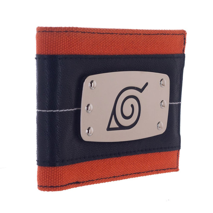 Naruto Shippuden Hidden Leaf Village Metal Badge Bi-fold Wallet